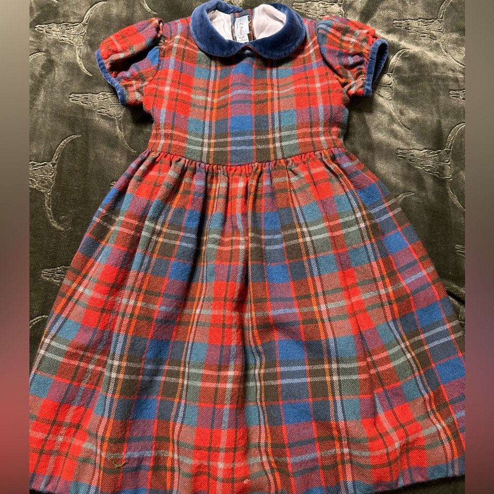 Girls Papo d'Anjo Classic Plaid dress